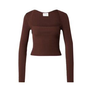Kendall for ABOUT YOU Sveter 'Jale'  tmavohnedá