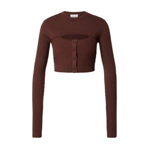 Kendall for ABOUT YOU Sveter 'Mary'  tmavohnedá