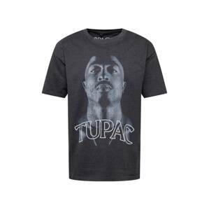 Mister Tee Tričko 'Tupac Up'  sivá / tmavosivá / biela