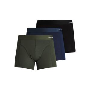 JACK & JONES Boxerky  námornícka modrá / zelená / čierna