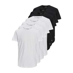JACK & JONES Tričko 'JJENoa'  čierna / biela