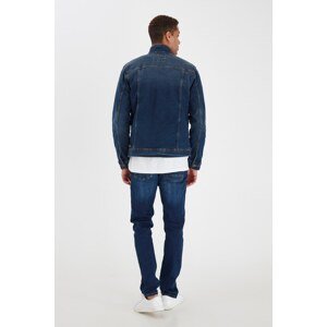 BLEND Prechodná bunda  modrá denim / tmavomodrá