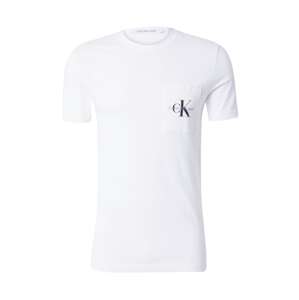 Calvin Klein Jeans Tričko  sivá / čierna / biela