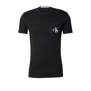 Calvin Klein Jeans Tričko  čierna / biela