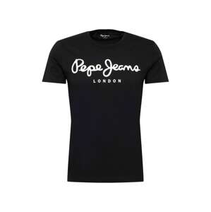 Pepe Jeans Tričko  čierna / biela