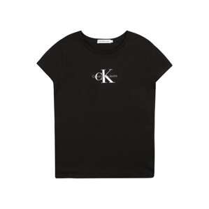 Calvin Klein Jeans Tričko  čierna / biela