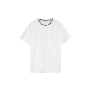 Calvin Klein Jeans Tričko 'Intarsia'  čierna / biela