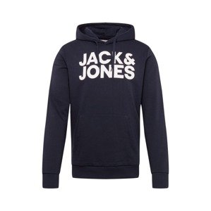 JACK & JONES Mikina  námornícka modrá / biela