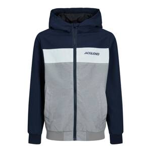 Jack & Jones Junior Prechodná bunda 'Rush'  námornícka modrá / čadičová / biela