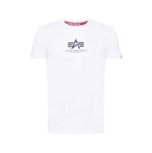 ALPHA INDUSTRIES Tričko  čierna / biela