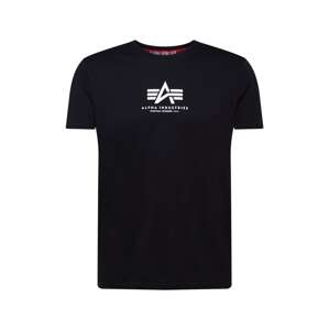 ALPHA INDUSTRIES Tričko  čierna / biela