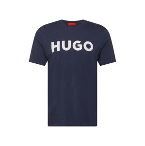 HUGO Tričko 'Dulivio'  tmavomodrá / biela