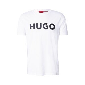 HUGO Tričko 'Dulivio'  čierna / biela