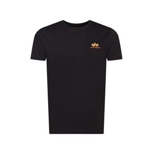 ALPHA INDUSTRIES Tričko  pastelovo oranžová / čierna