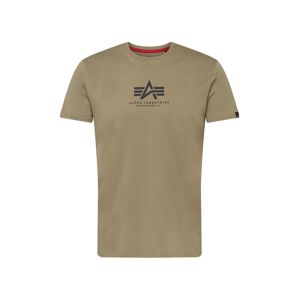 ALPHA INDUSTRIES Tričko  olivová / čierna