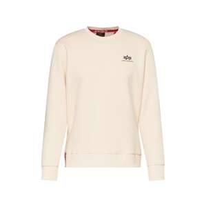 ALPHA INDUSTRIES Mikina  krémová / čierna