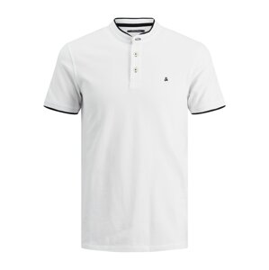 JACK & JONES Tričko 'JJEPaulos'  čierna / šedobiela