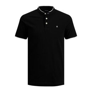 JACK & JONES Tričko 'JJEPAULOS'  čierna / biela