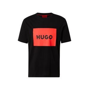 HUGO Tričko 'Dulive222'  svetločervená / čierna