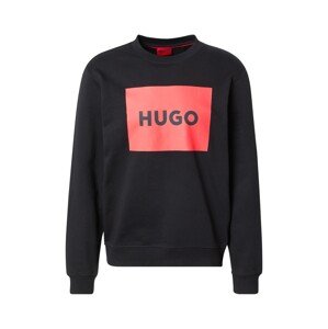 HUGO Mikina 'Duragol'  ohnivo červená / čierna