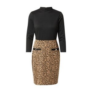 Dorothy Perkins Šaty  svetlohnedá / čierna