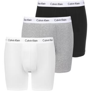 Calvin Klein Underwear Boxerky  sivá melírovaná / čierna / biela