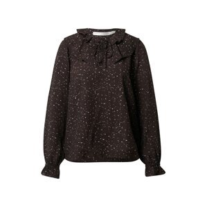 InWear Blúzka 'Mikia'  tmavohnedá / biela