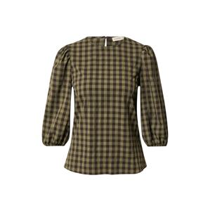 Oasis Blúzka 'Gingham'  kaki / čierna