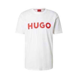 HUGO Tričko 'Dulivio'  červená / biela