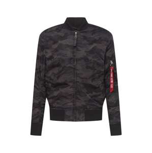 ALPHA INDUSTRIES Prechodná bunda  tmavosivá / červená / čierna / biela