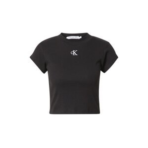 Calvin Klein Jeans Tričko  čierna / biela