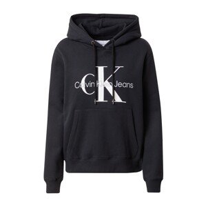 Calvin Klein Jeans Mikina  čierna / biela