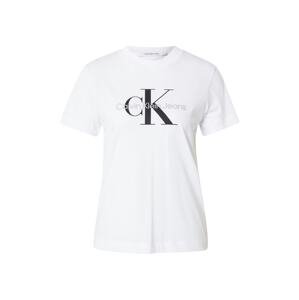 Calvin Klein Jeans Tričko  svetlosivá / čierna / šedobiela