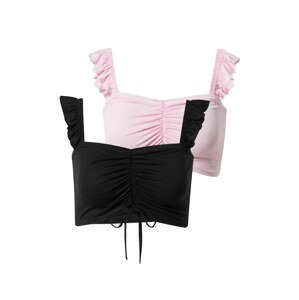 Missguided Top  ružová / čierna