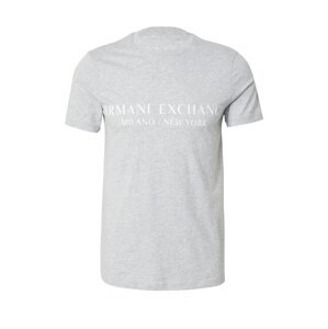 ARMANI EXCHANGE Tričko '8NZT72'  sivá melírovaná / biela
