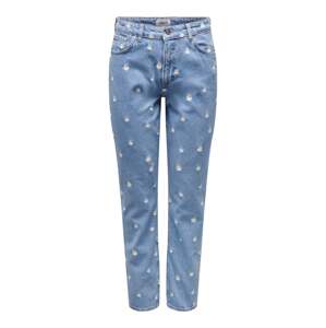 ONLY Džínsy  modrá denim / svetložltá / biela