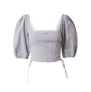 Abercrombie & Fitch Blúzka  dymovo modrá / modrosivá / biela