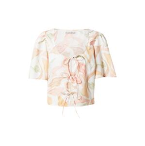 Abercrombie & Fitch Blúzka  svetlobéžová / svetlozelená / marhuľová / staroružová / šedobiela