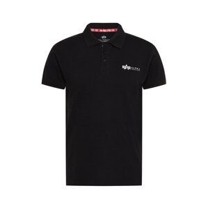 ALPHA INDUSTRIES Tričko  čierna / biela