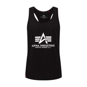 ALPHA INDUSTRIES Tričko  čierna / biela