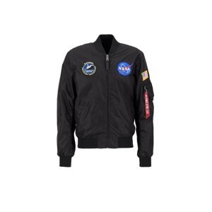 ALPHA INDUSTRIES Prechodná bunda 'MA-1 TT NASA II'  modrá / červená / čierna / biela