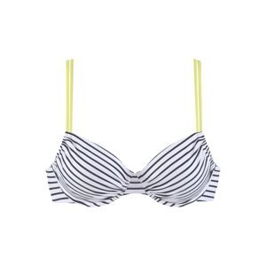 VENICE BEACH Bikinový top  žltá / čierna / biela