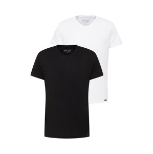 Lee Tričko 'TWIN PACK V NECK'  čierna / biela
