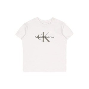 Calvin Klein Jeans Tričko  sivá / čierna / biela