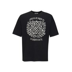 Multiply Apparel Tričko  čierna / biela