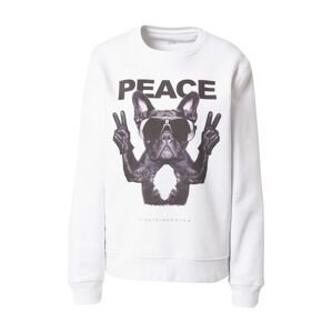 EINSTEIN & NEWTON Mikina 'Frenchie Peace'  antracitová / čadičová / svetlosivá / biela