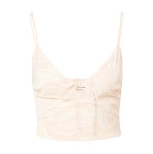 Abercrombie & Fitch Top  pastelovo žltá / biela