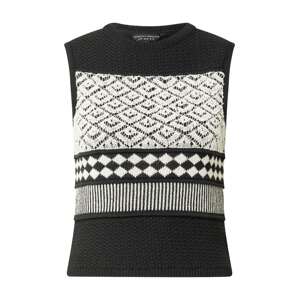 Dorothy Perkins Vyšívaný top  čierna / biela