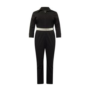River Island Plus Overal  čierna / strieborná