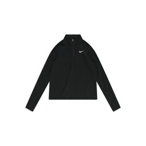 NIKE Funkčné tričko  čierna / strieborná